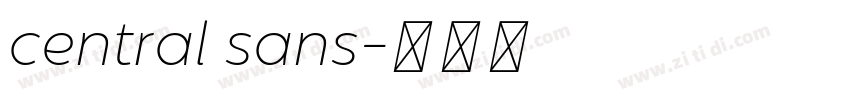 central sans字体转换